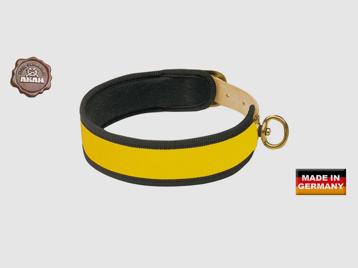 AKAH lasband speciaal neongeel van Fahl leer