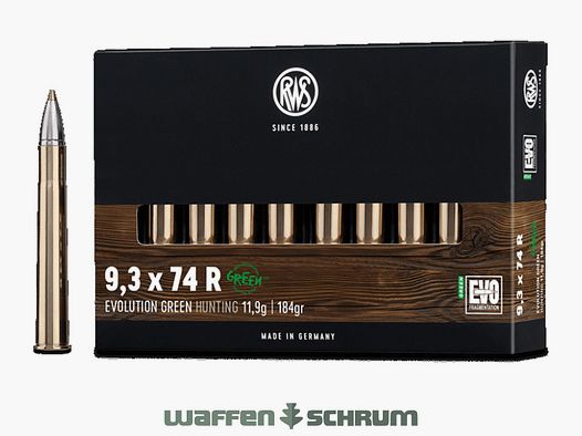 RWS Evo Green 11,9g - 184gr 9,3x74R