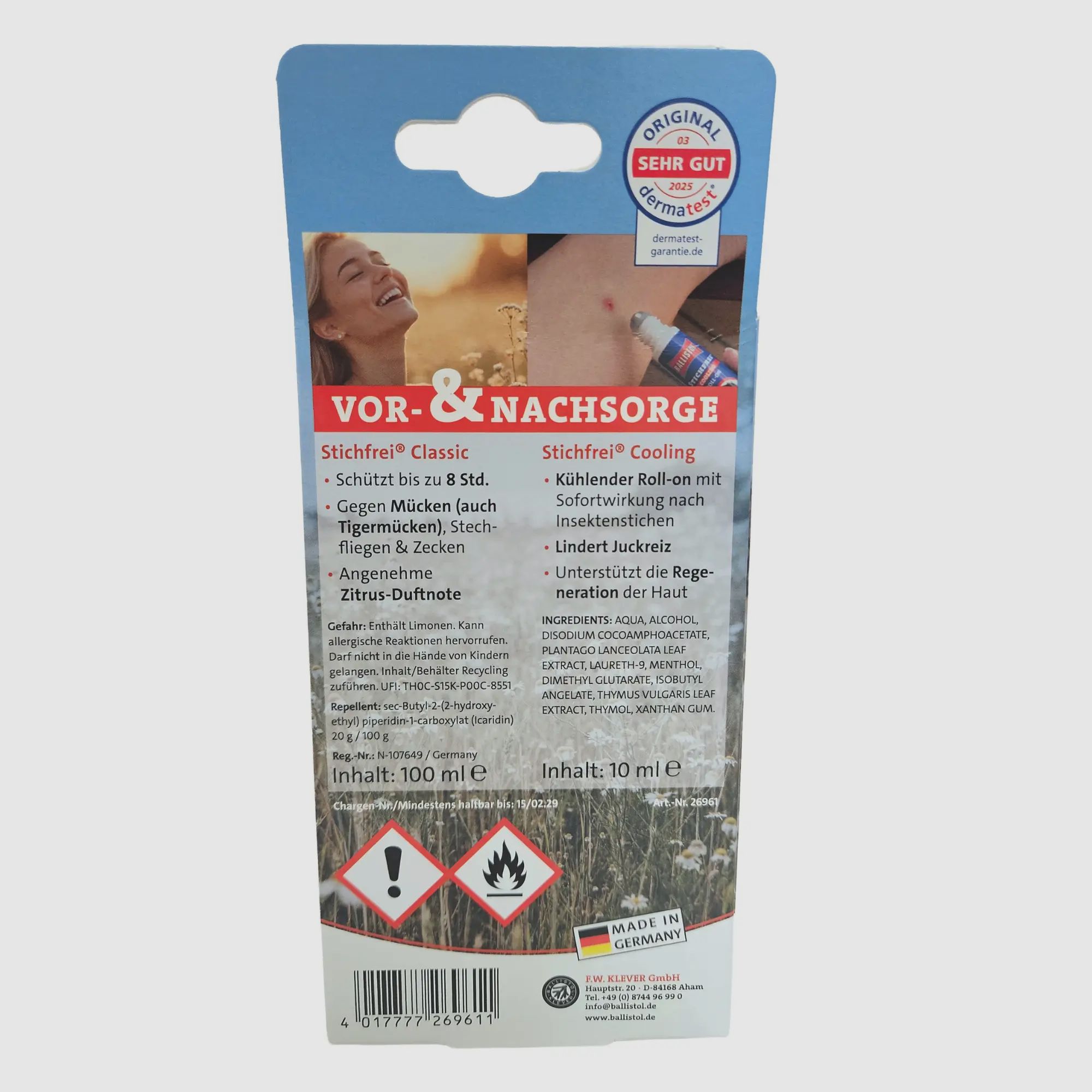 Ballistol Stichfrei Set – Mückenschutz & Soforthilfe
