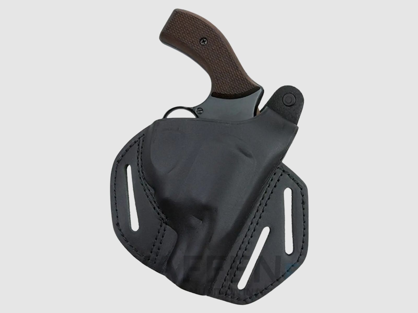 Skórzany holster na pasek czarny do rewolweru 2 cale na ramę K