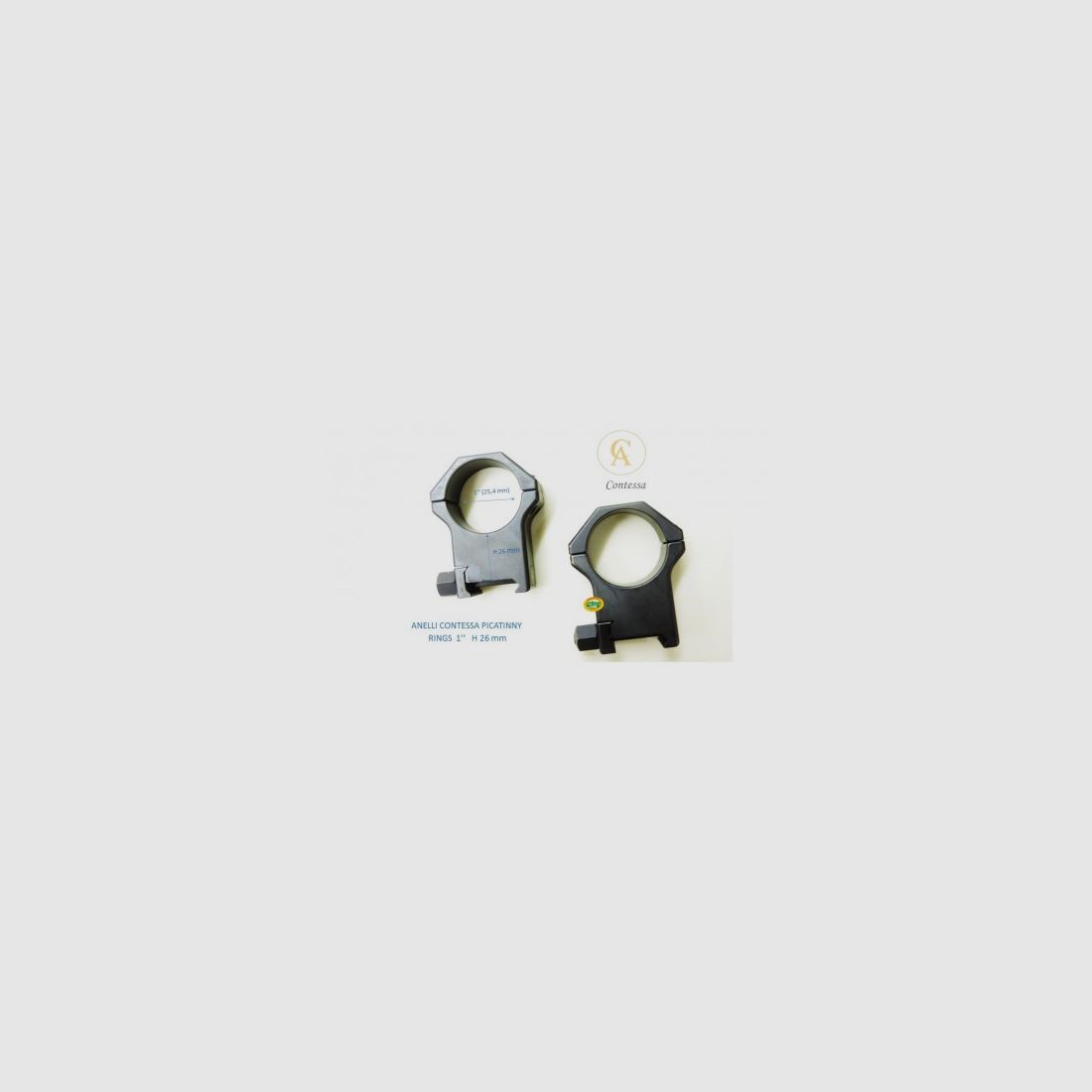 CONTESSA Picatinny-Ringe 1 Zoll (25,4) H 26 mm