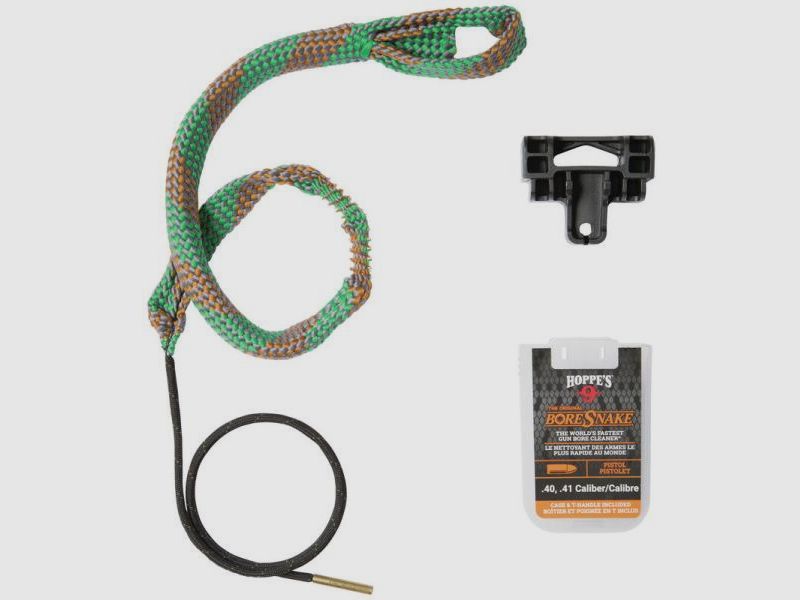 HOPPE'S Reinigungsset/Schnellreiniger Boresnake f.Kurzwaffe #03D Kal. .40/.41/10mm  m. Griff