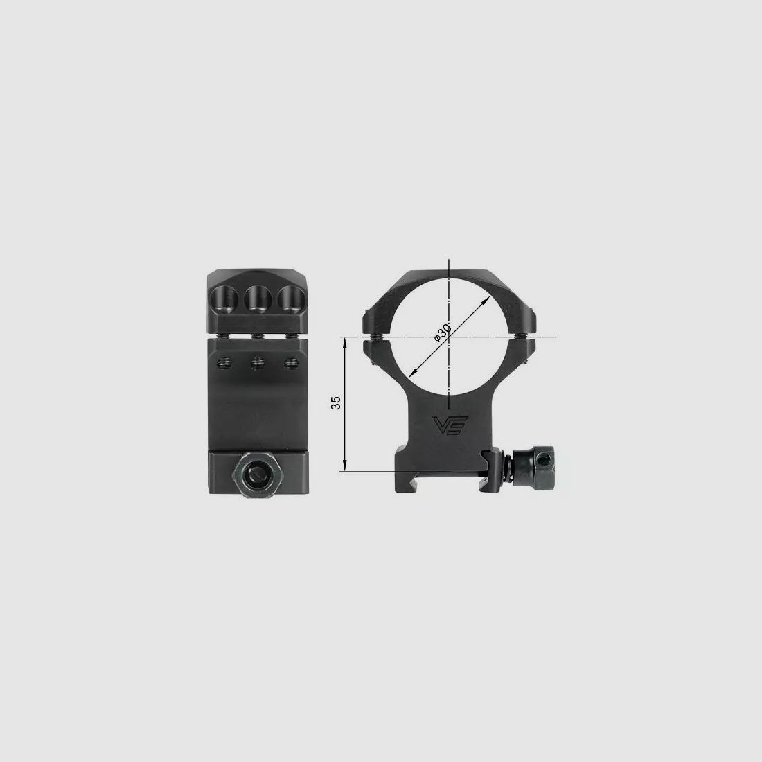 VECTOR ANELLI 30MM ALTI PICATINNY, Bild 2 von 2