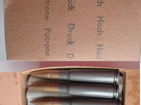 seltenes Päckchen 20 Stück Beschußpatronen aus DDR - Fertigung 7,62x39 Kalaschnikow
