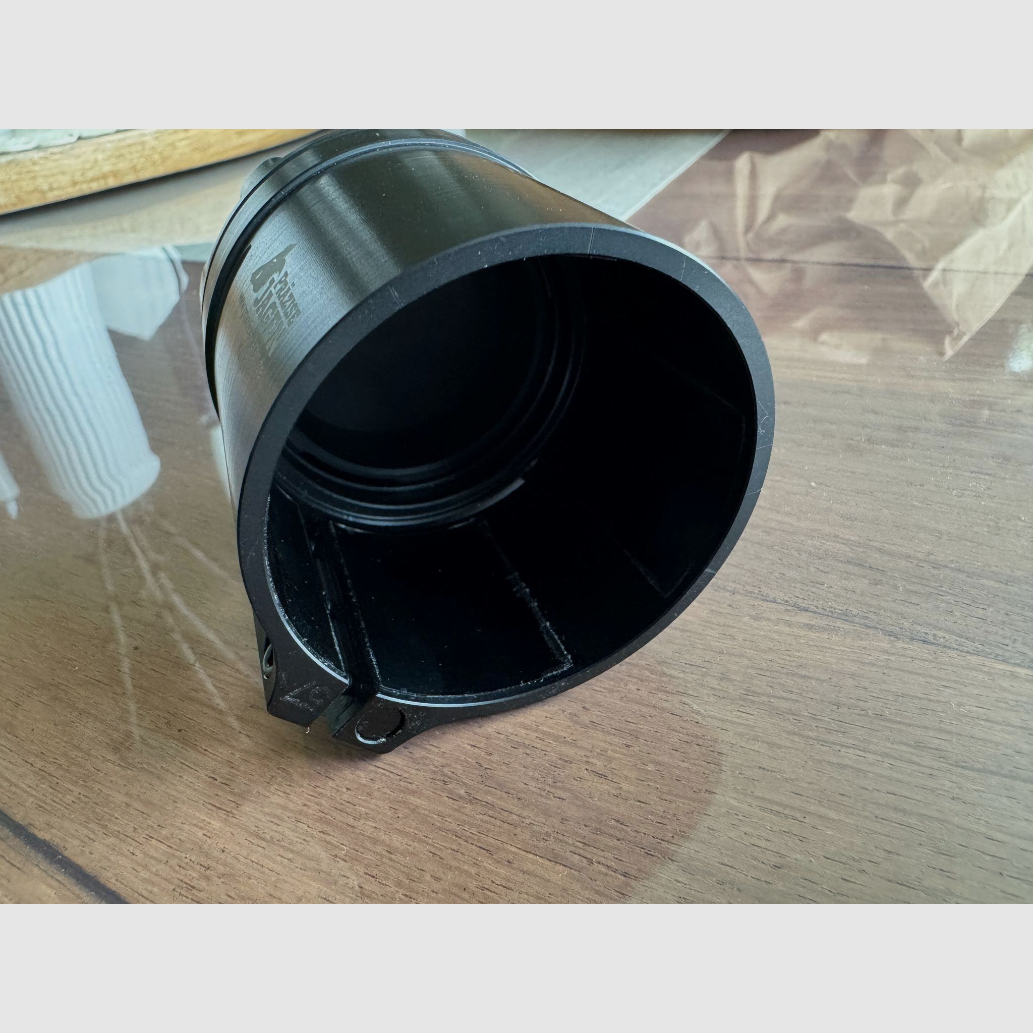 Adaptador de sujeción de caza precisa (casquillo) en 57mm incluido tapa de cierre adecuada de Alu