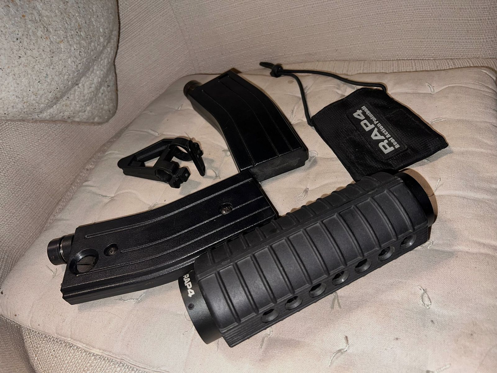 Rap4 t68 Set parts original m4 handguard ar15 triangle rear sight barrel sock 2 magazines cal .68