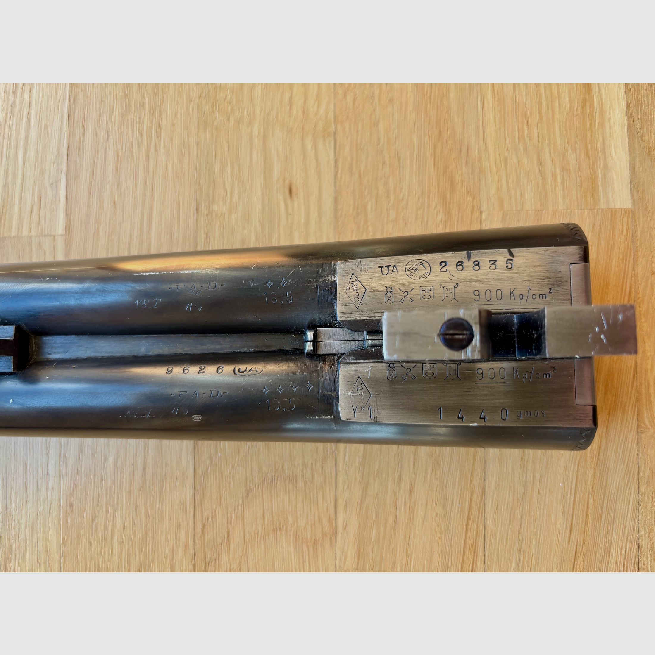 Grulla Seitenschloss Querflinte - Modell 215 - Cal. 12/70 - ejecución de alta calidad - año de fabricación 1977