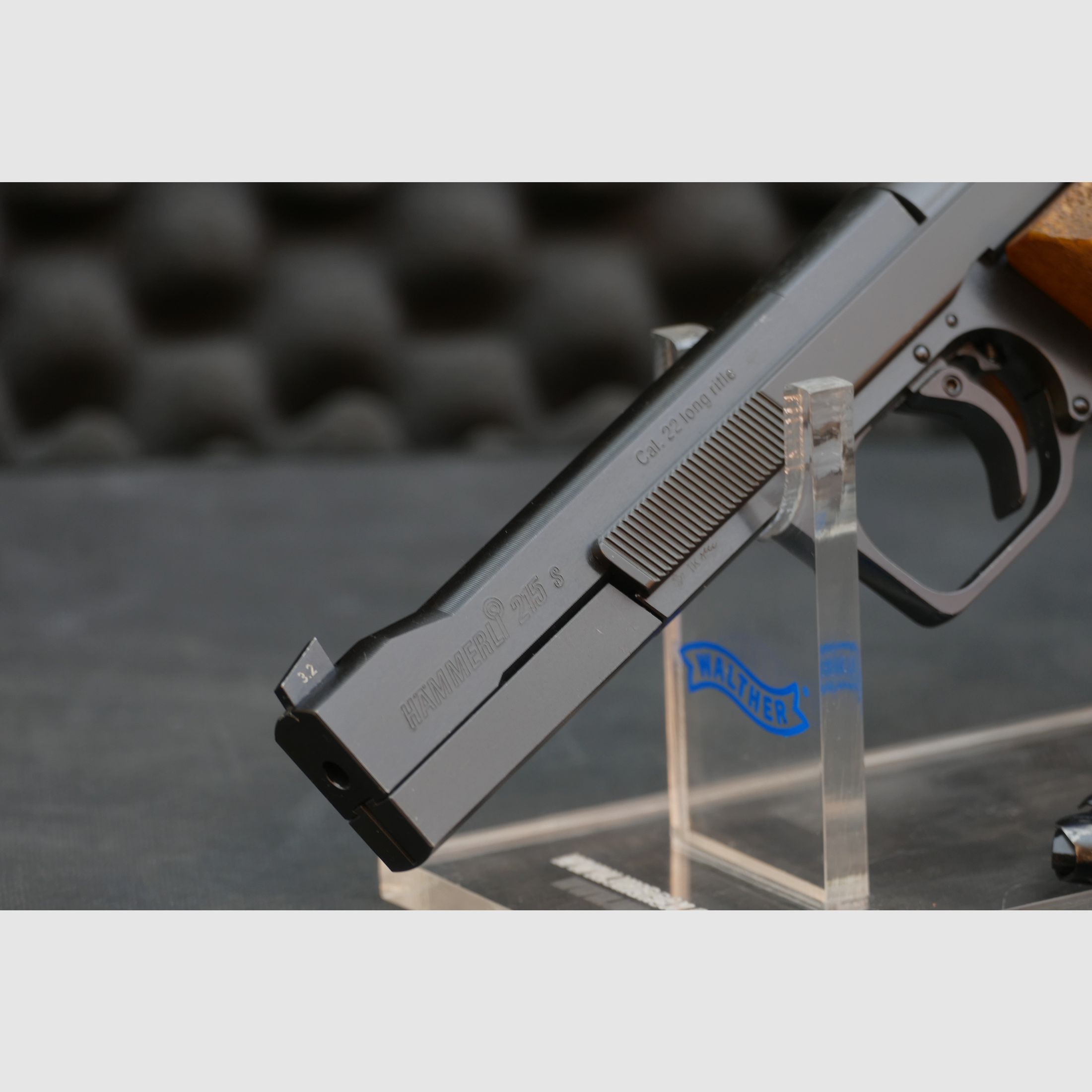 Hämmerli Pistole Mod. 215S, 215 S, Kal. .22long rifle, späte Ausführung (eckige Abzugsbügel, einstellbarer Abzug!)