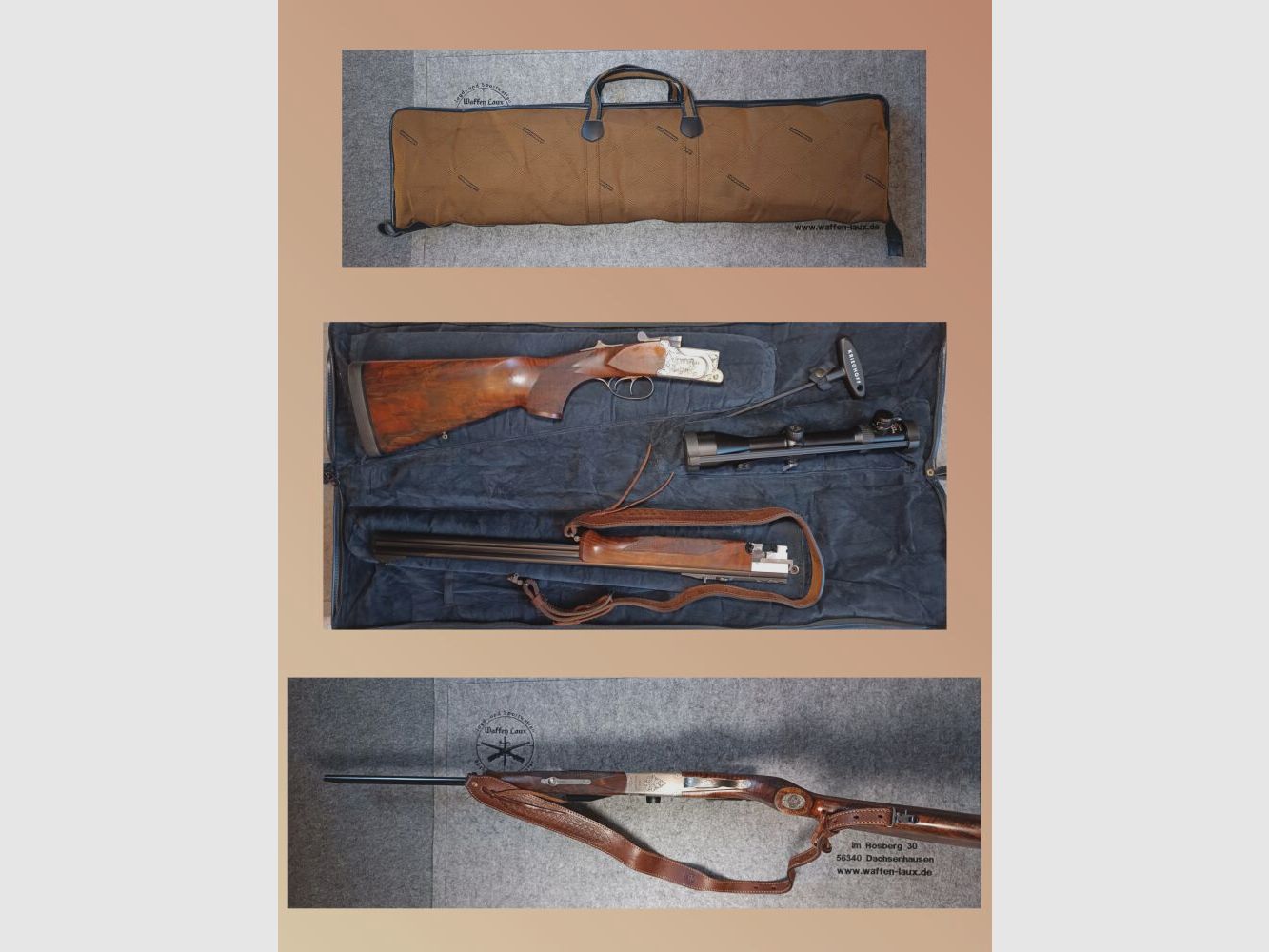 Krieghoff Ulm Ultra TS Zeiss Variopoint 2,5-10x50 Krüppelschaft* RH z lewym okiem