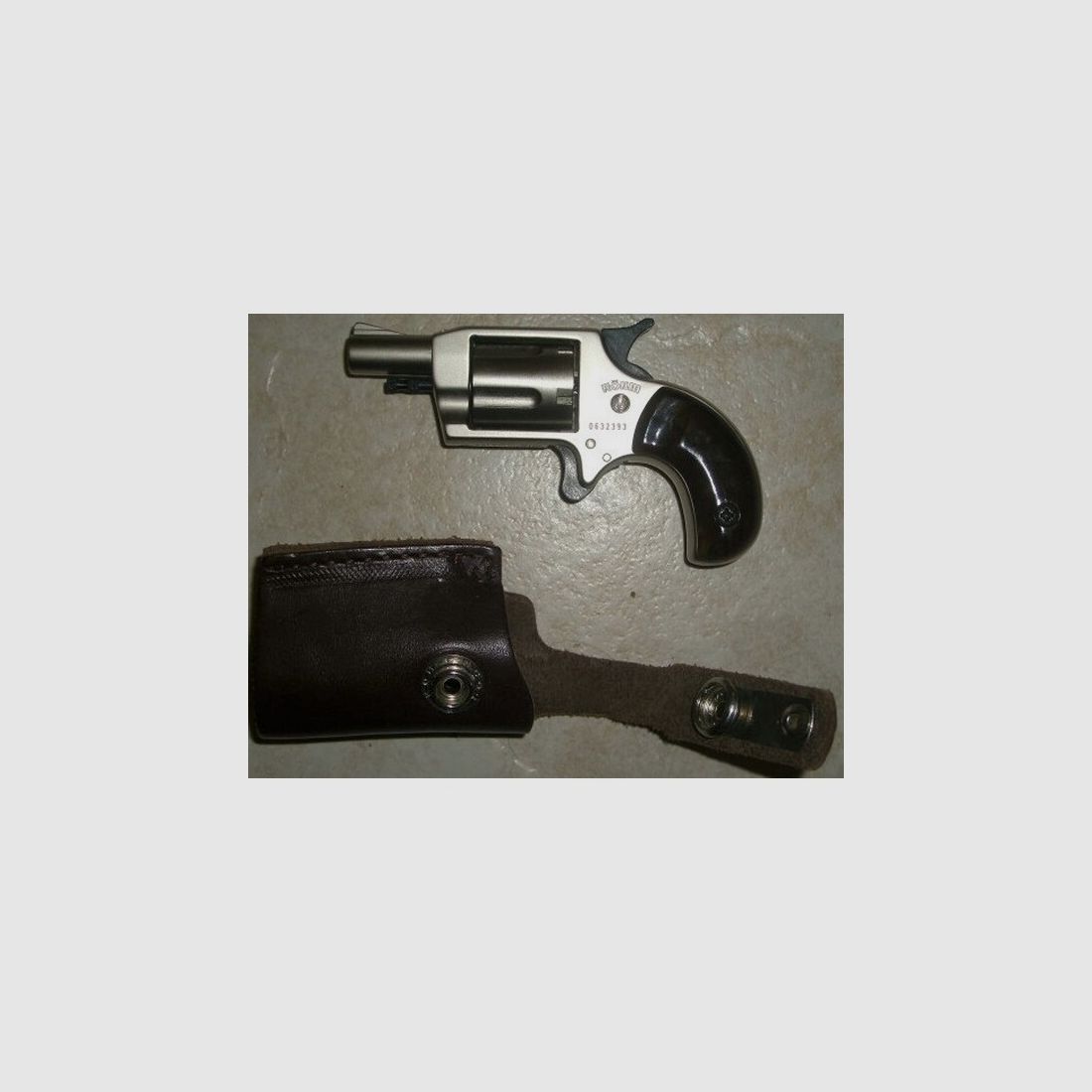 sehr schöner Röhm Derringer - Little Joe  - braune Griffschalen mit Holster !