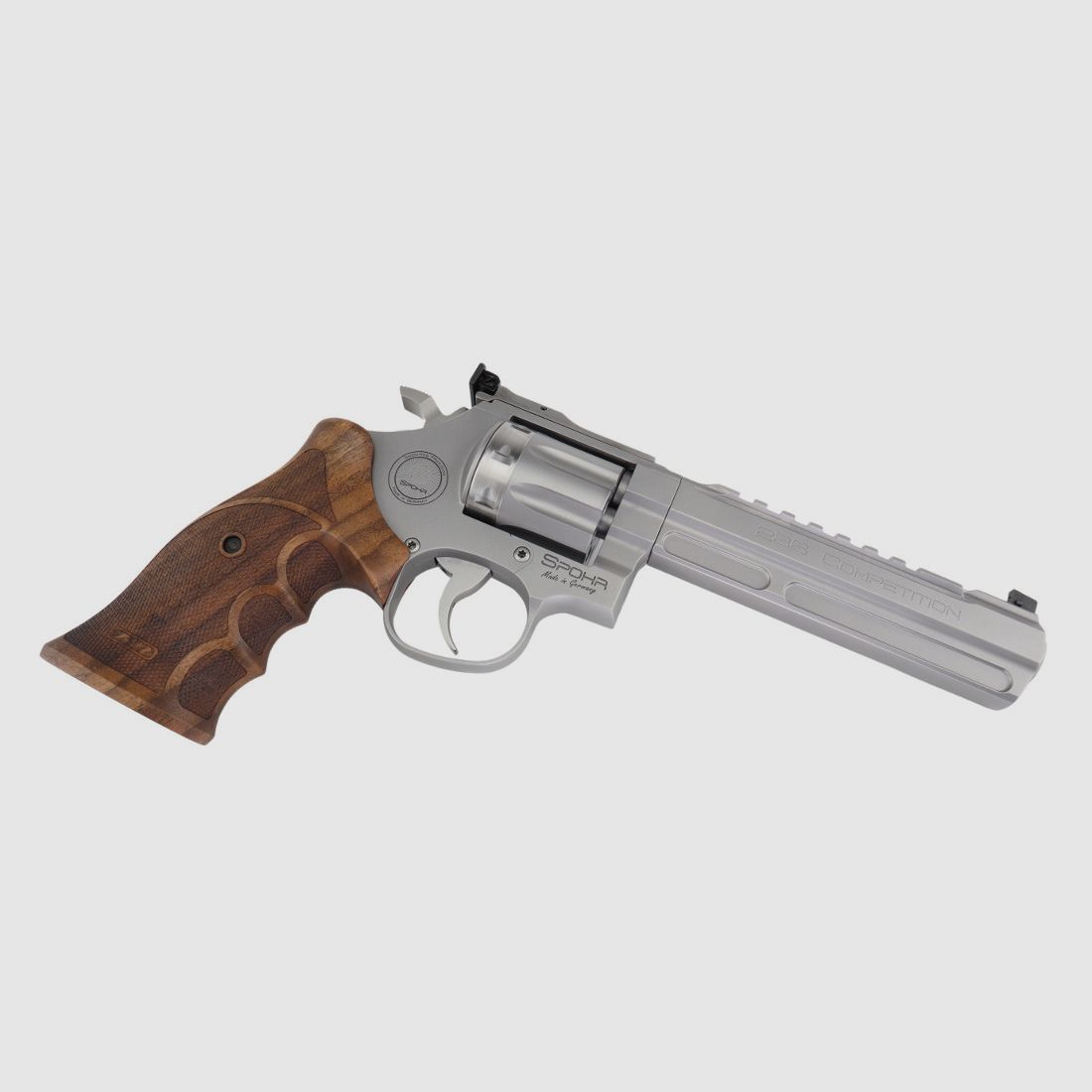  SPOHR 286 Competition Stainless .22lr 6 cali Revolwer Wyprodukowano w Niemczech, zdjęcie 6 z 12