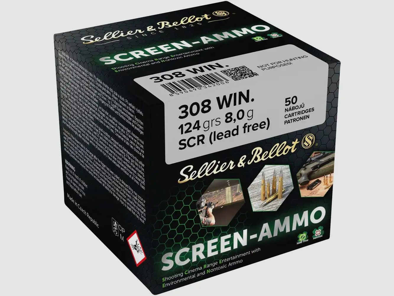 Sellier & Bellot .308 Win. 8,0g/124GR SCR (Screen-Ammo) 50 cartouches