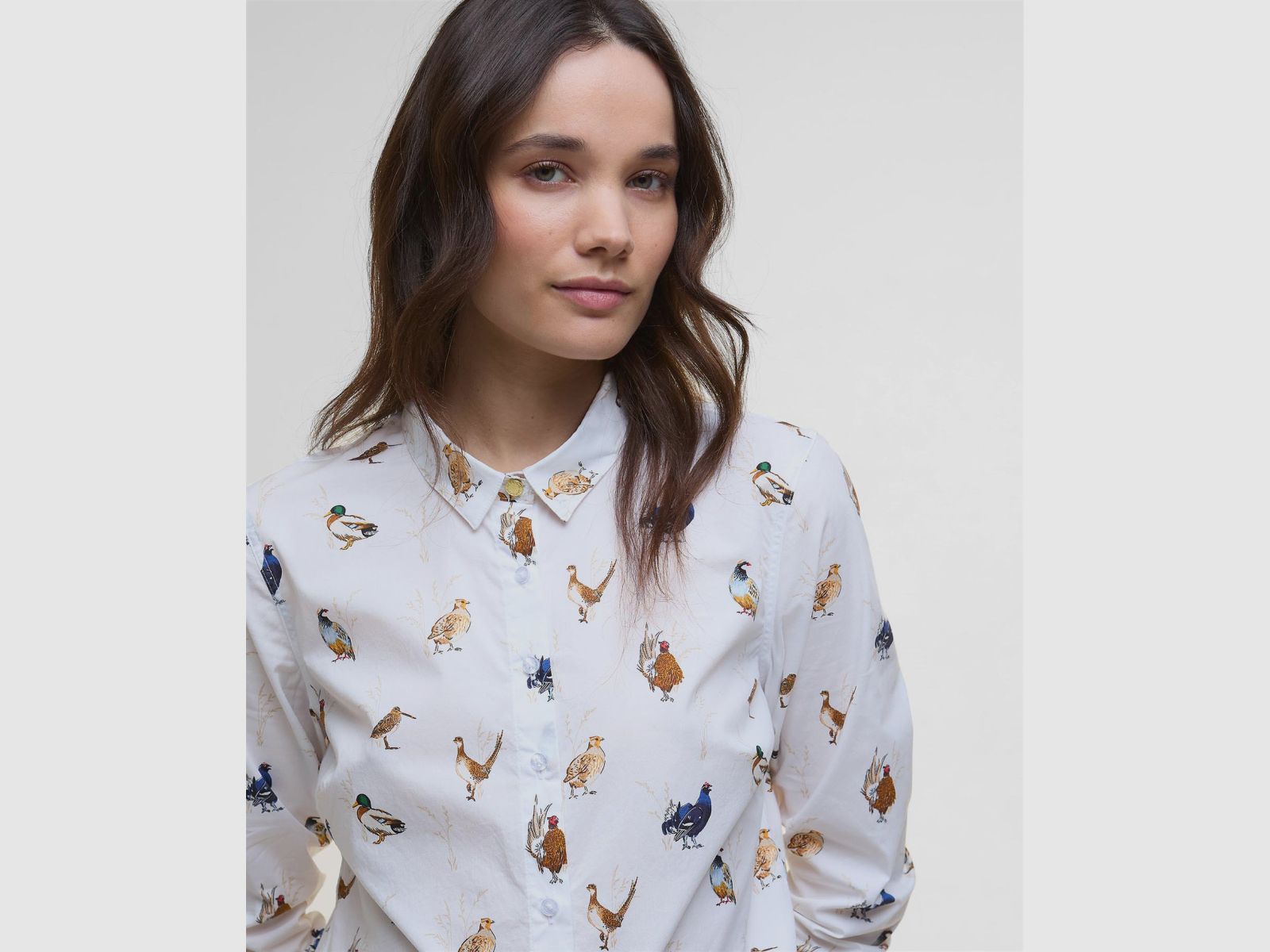 BARBOUR Bluse Brambles Bird Print