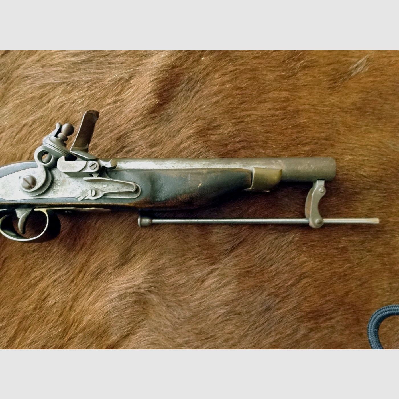 Antique flintlock pistol caliber .50