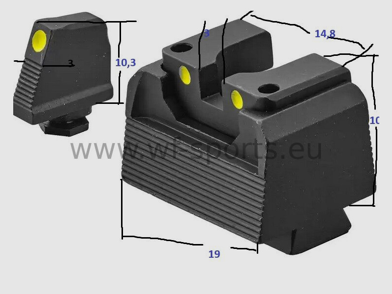 LPA Glock RDS Sight-Luminova