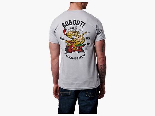 5.11 T-Shirt BUG OUT SS TEE jasnoszary