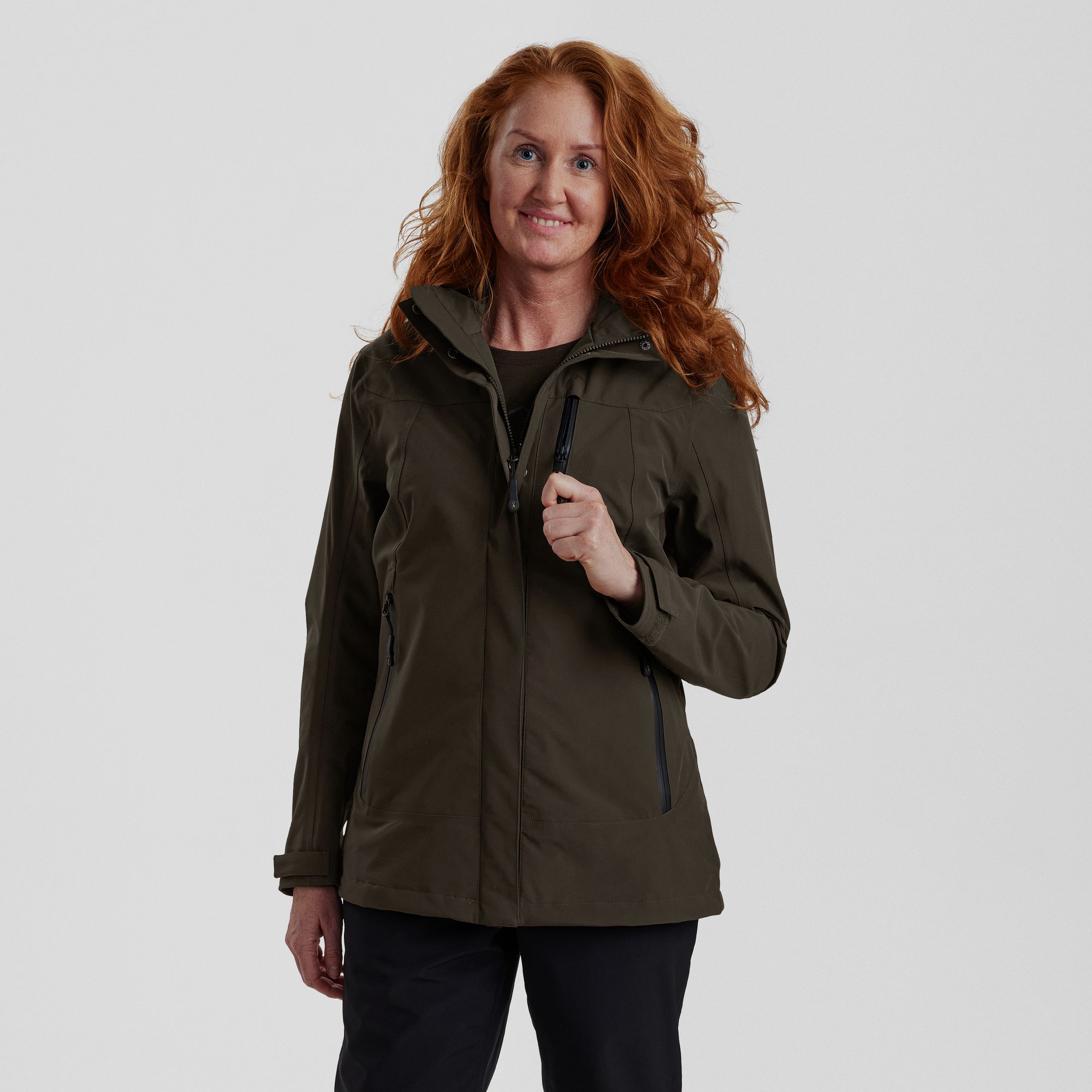 Lady Sarek Shell Jacke mit Kapuze - Fallen Leaf – Kleidergröße Damen: 46