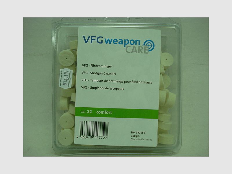 VFG Flintenfilzreiniger Kal.12 - comfort, 100er Werkstattpack