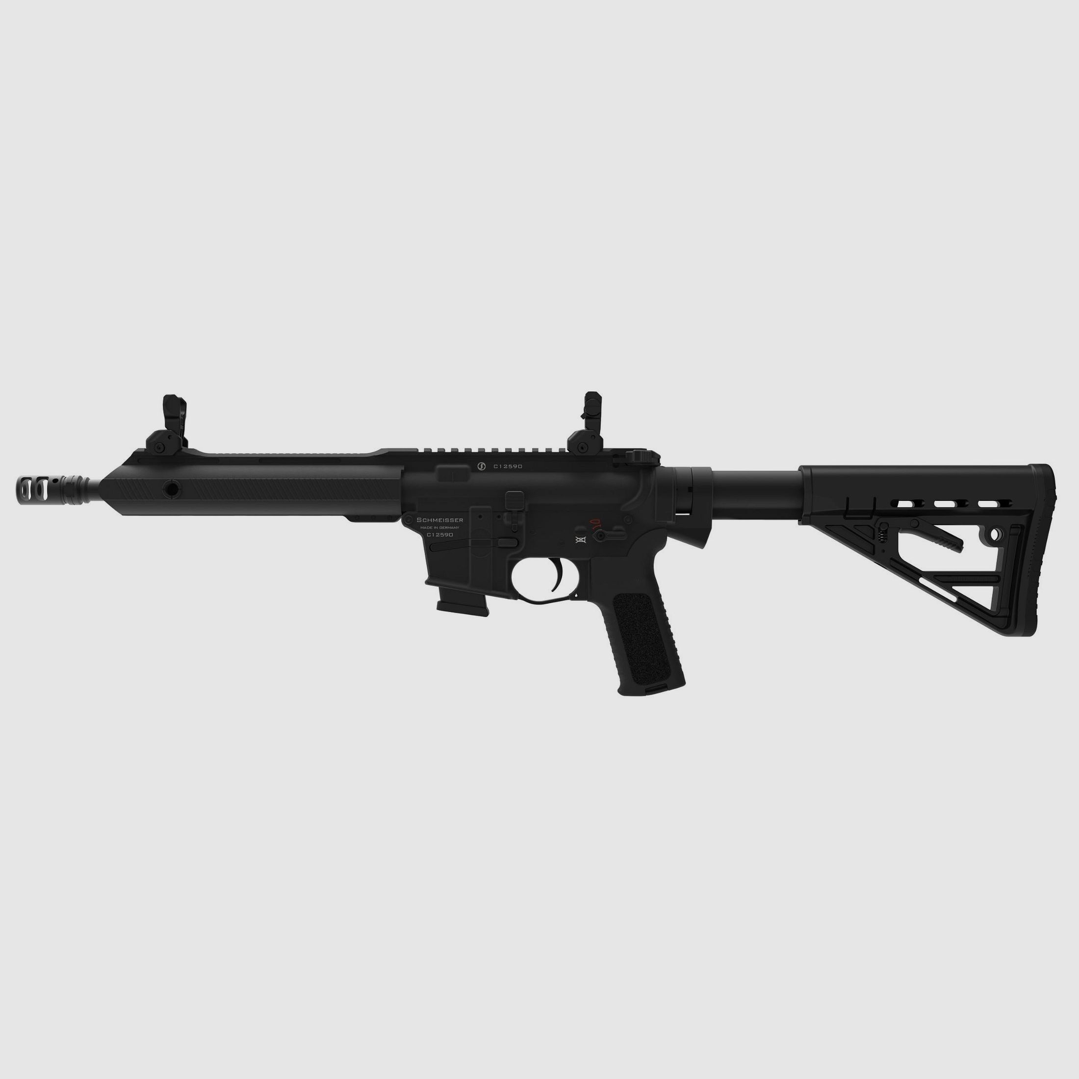 Schmeisser AR15-9 Sport Cal. 9mm Luger in 10,5 pollici M-Lok calcio scorrevole M14x1, immagine 1 di 5