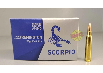Amunicja STV Scorpio kal.223REM FMJ 3,56g/55gr, zdjęcie 1 z 2