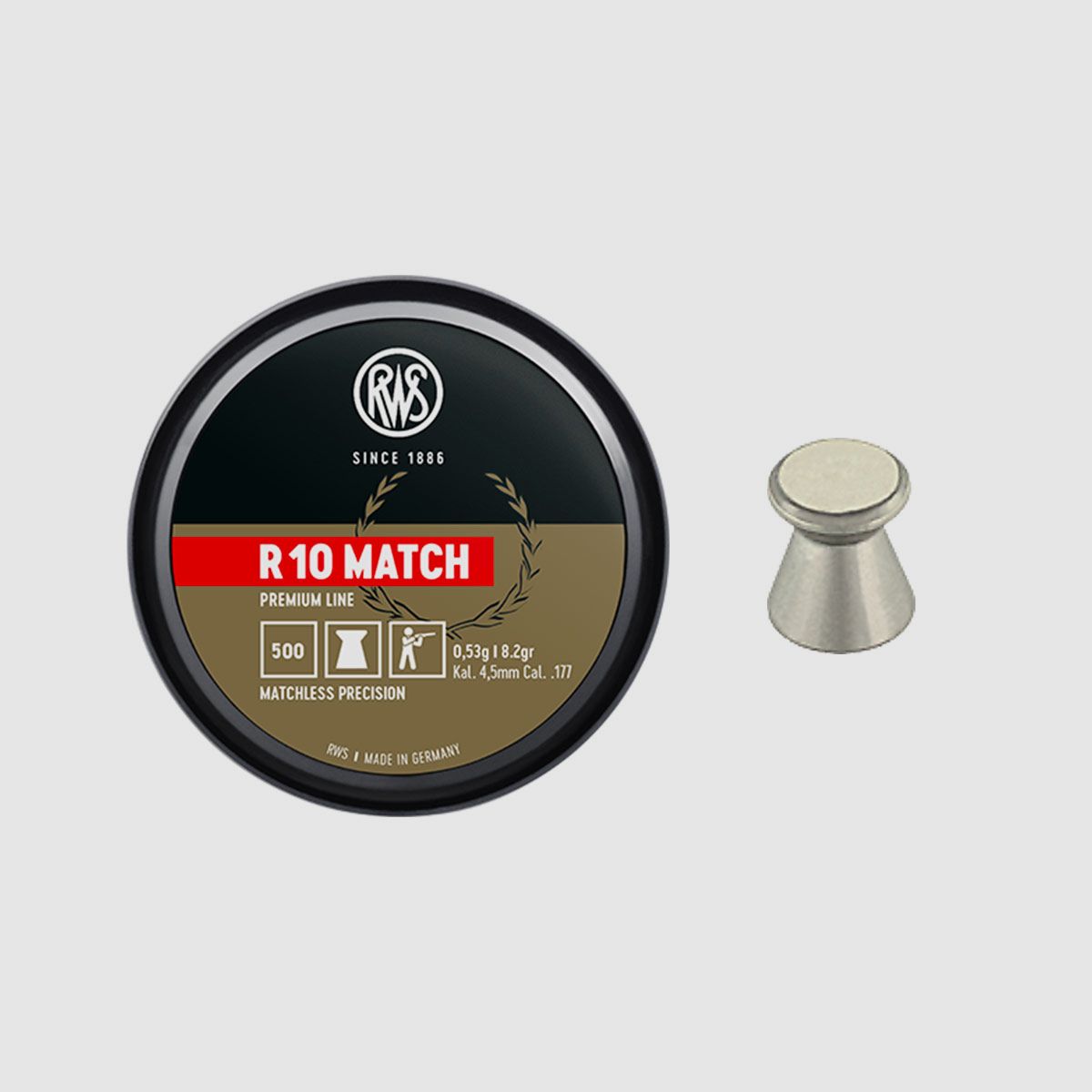 RWS – R 10 MATCH PREMIUM LINE 4,5MM 0,53G/8,2GR (500 STK)
