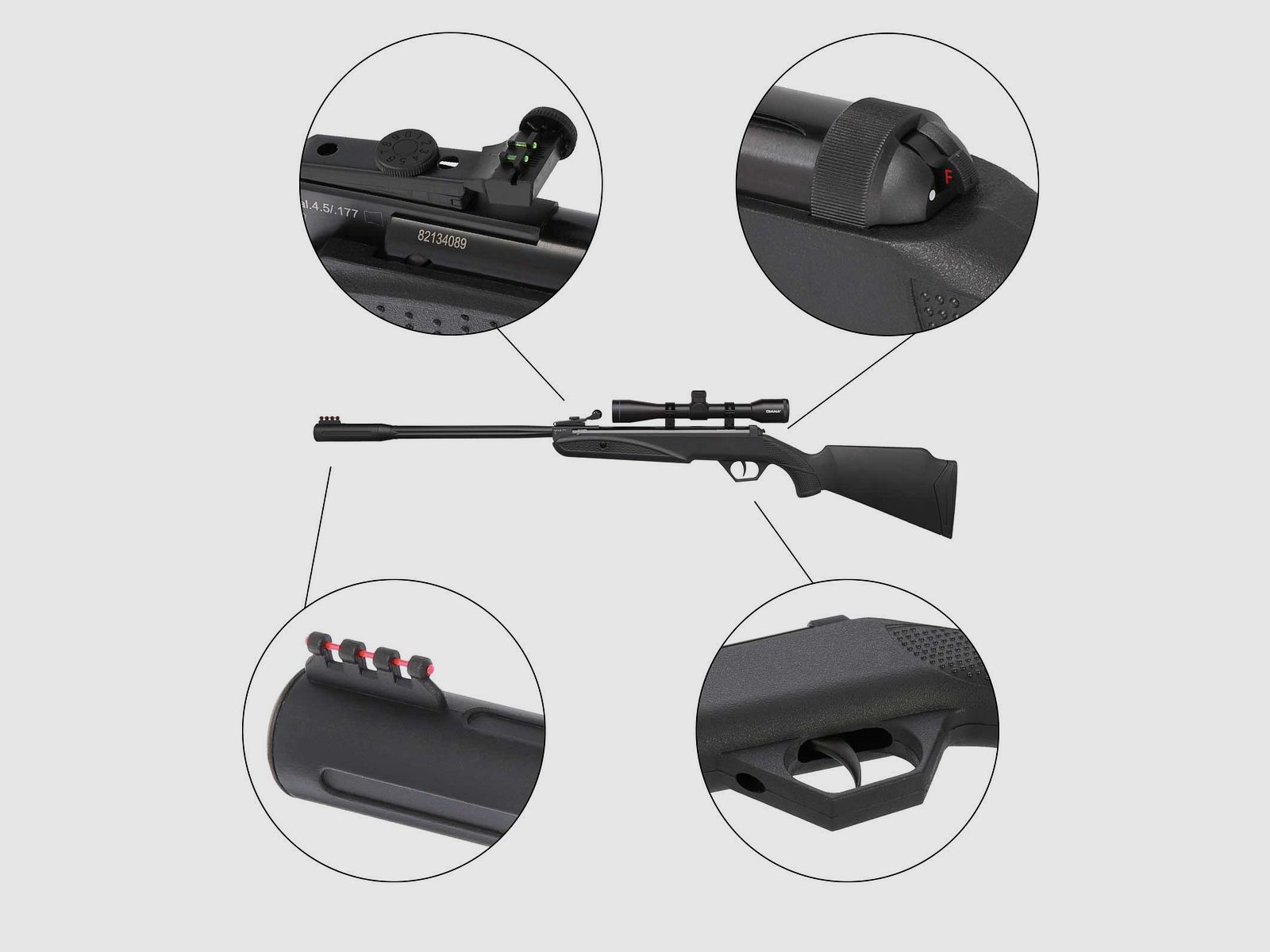 SET Diana Knicklauf Luftgewehr twenty-one FBB - Kaliber 4,5 mm Diabolo (P18) + Diana ZF 4x32