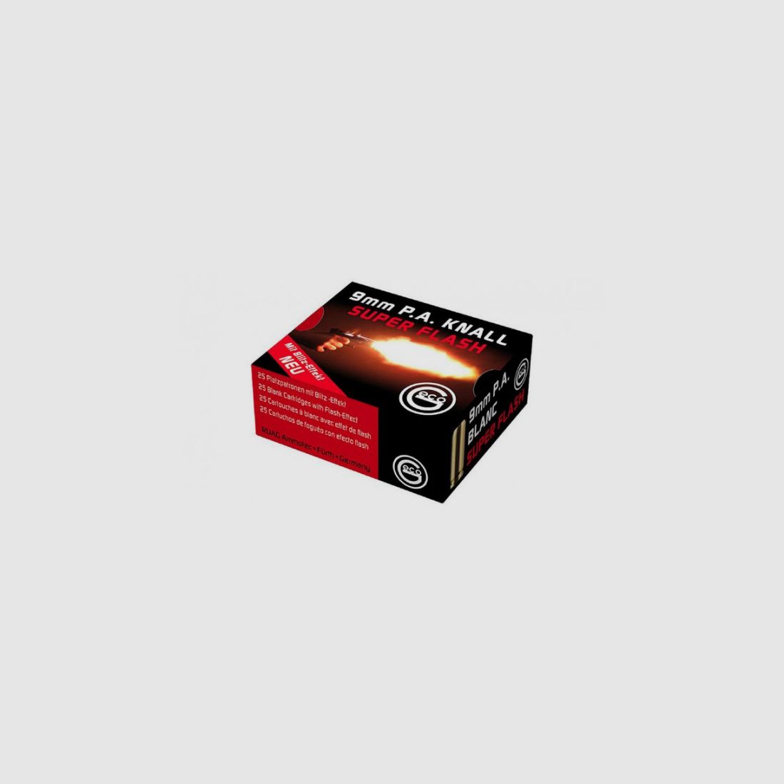 GECO SUPER- FLASHPATRONEN - 9MM P.A.K. - 25 SCHUSS