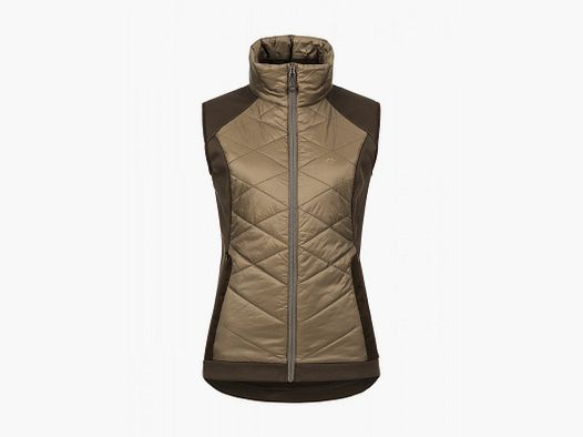 Gilet in pile da donna marrone