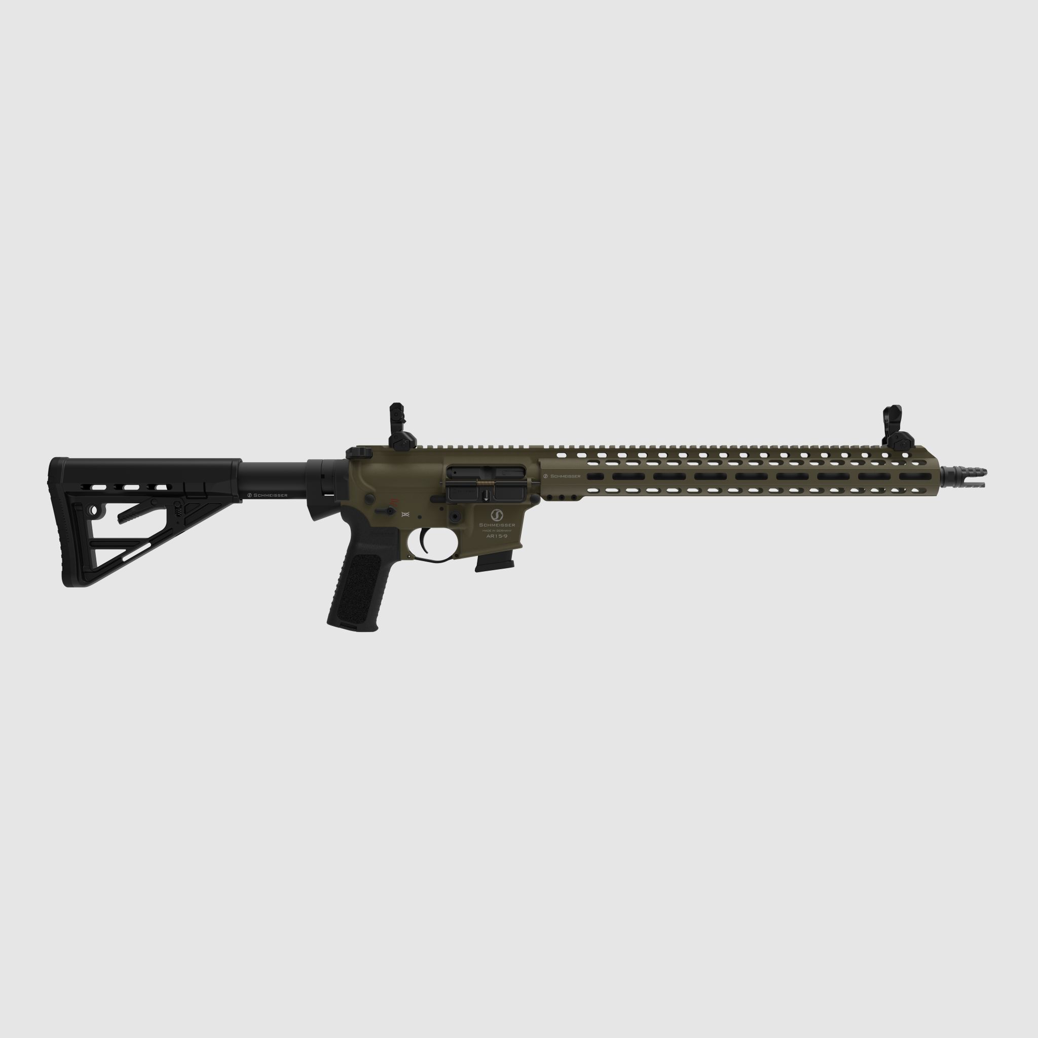 SCHMEISSER AR15-9 M5FL – CERAKOTE OD GREEN / 9x19 / 16.75" | 425mm