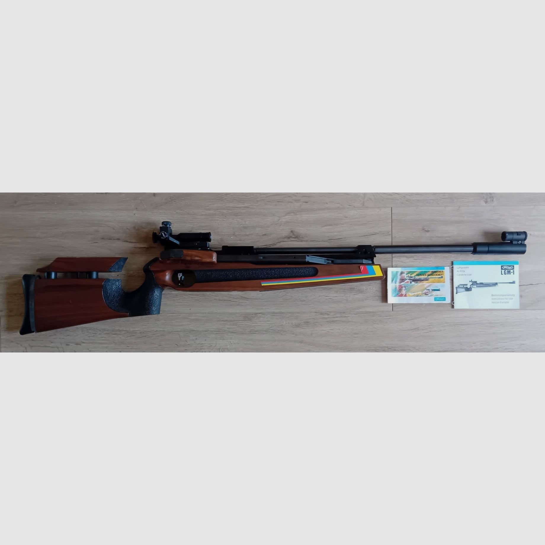 Karabinek pneumatyczny Walther LGM 1   Prawy - Lewy - Kolba 
