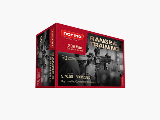 Norma .308 Win FMJ Range & Training 9.7g/150gr