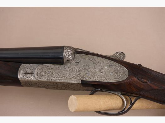 Armas Garbi side lock over and under shotgun // TOP wood / engraving / single trigger!