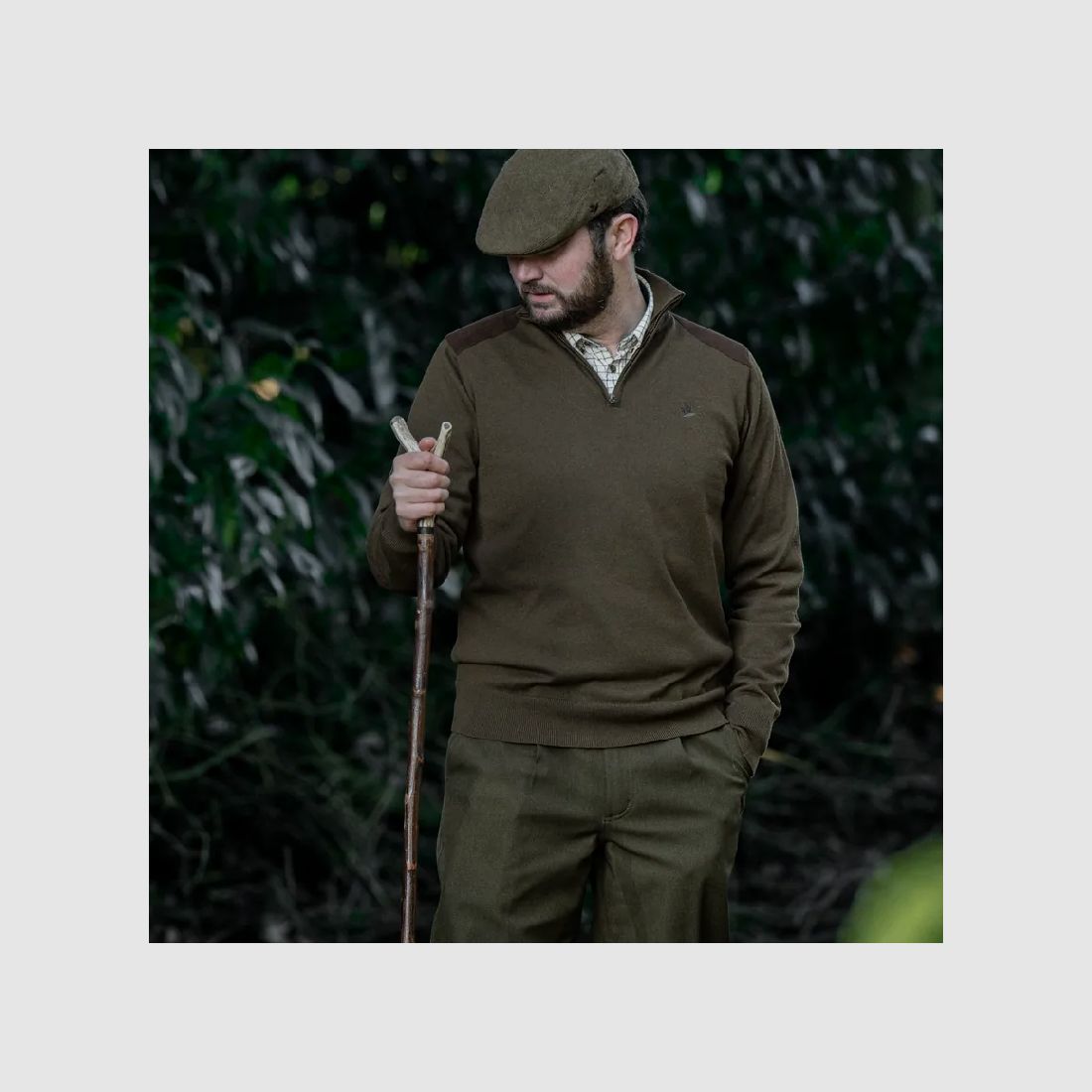 SWETER SEELAND HALF ZIP LIGHT PINE, zdjęcie 3 z 5