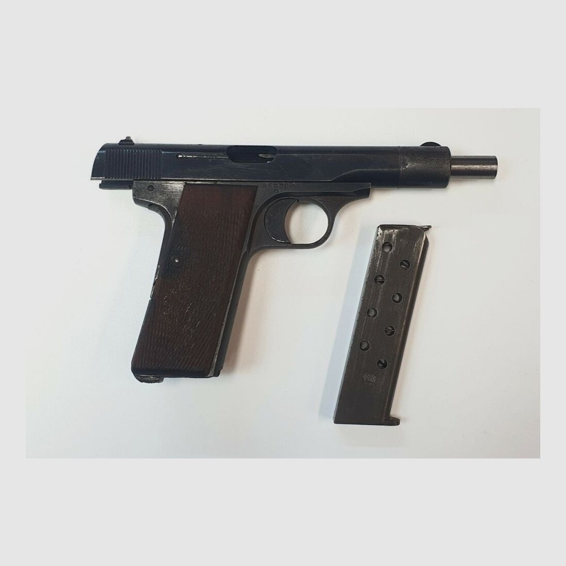 FABRIQUE NATIONALE D'ARMES DE GUERRE HERSTAL BELGIQUE! Przedmiot kolekcjonerski! Pistolet samopowtarzalny FN - 7.65mm Browning - Broń trofealna, zdjęcie 9 z 10