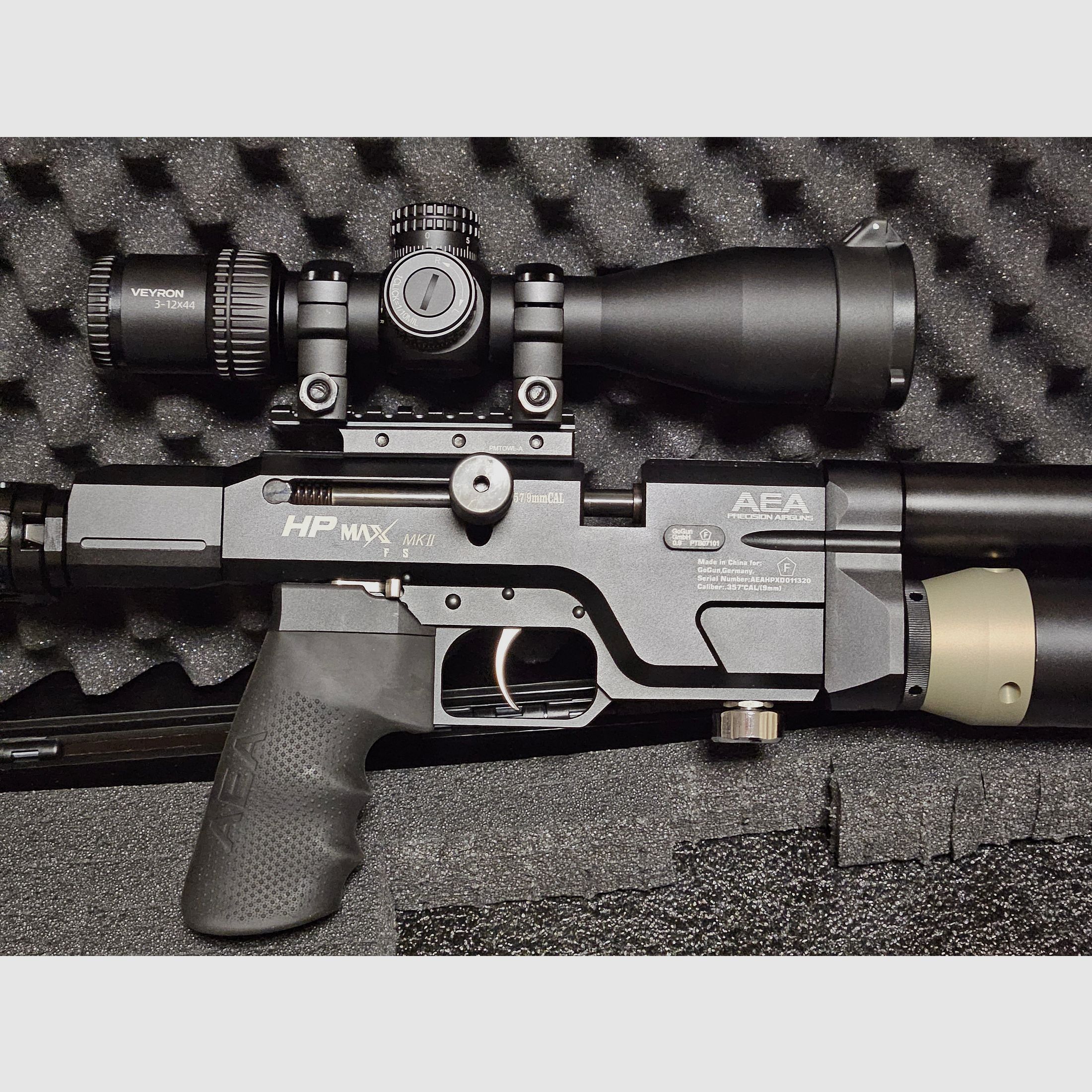 Luftgewehr AEA HPMAX Mk2 inkl. Koffer, ZF, SD und weiterem Zubehör