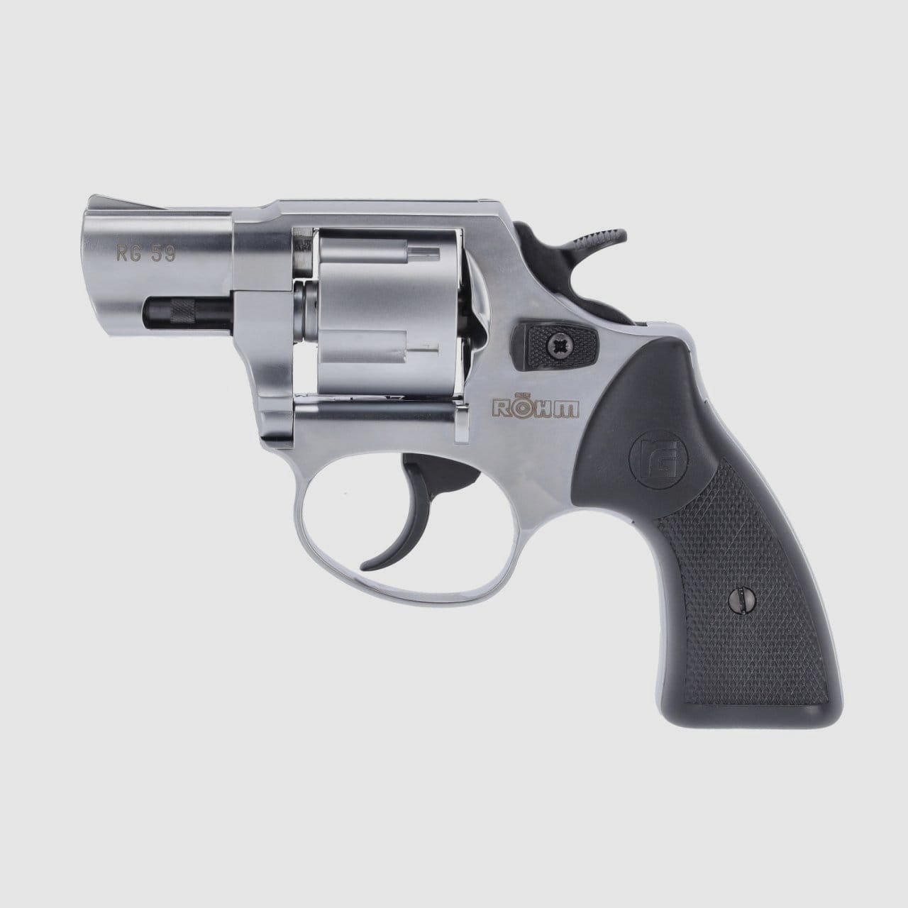 Röhm RG 59 blank-firing revolver caliber 9 mm nickel-plated