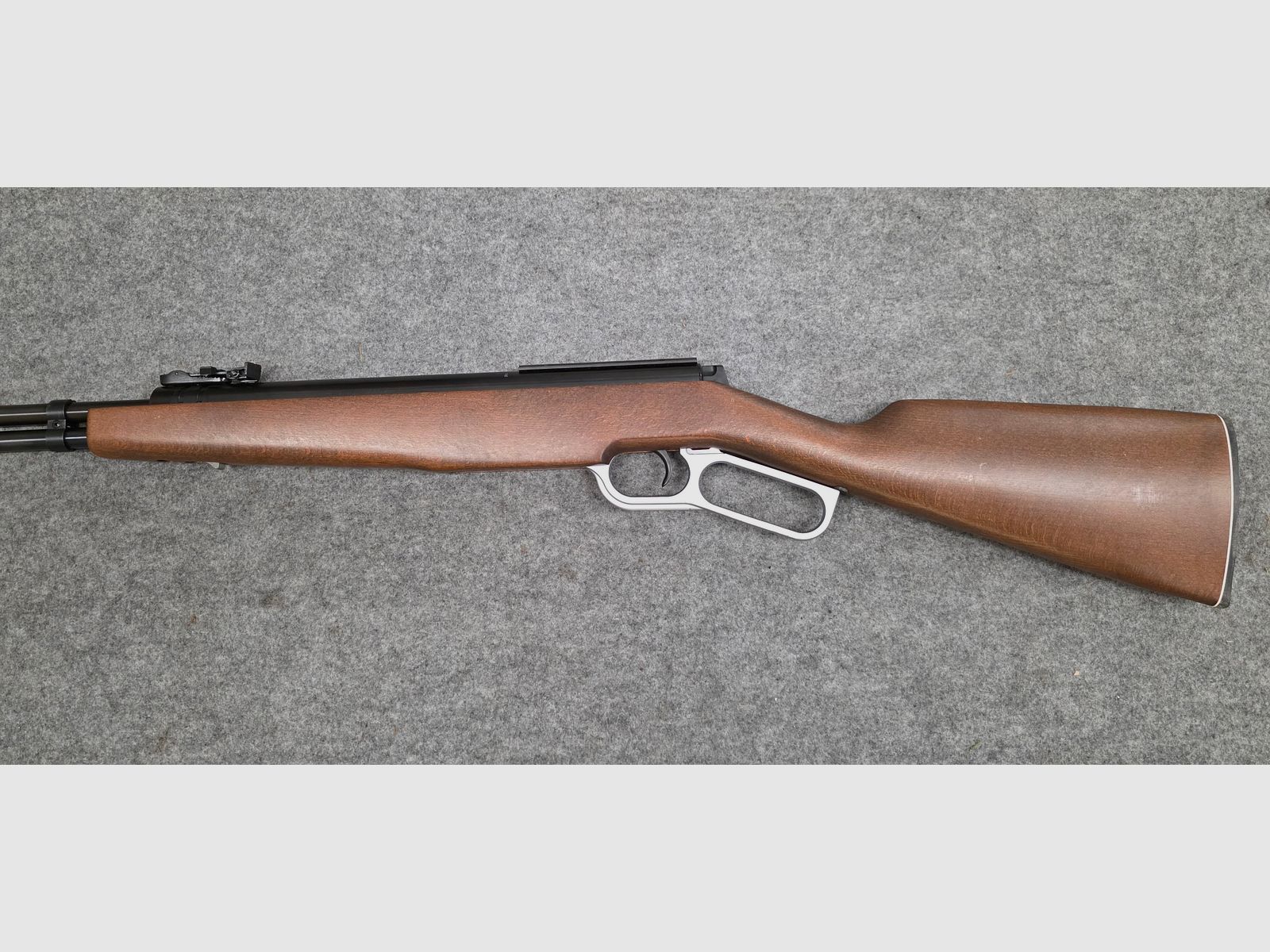 Con foglio pubblicitario e manuale d'uso !!! Raro fucile ad aria compressa Western a leva inferiore Haenel Mod. 580 in ottime condizioni, immagine 14 di 20