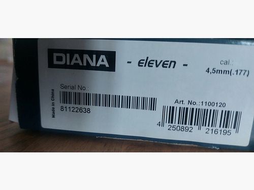 SELL 2 air rifles from Diana Diana eleven 4.5mm and Diana two sixty in cal 5.5mm