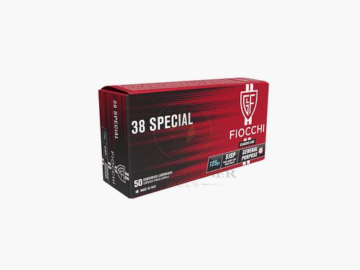 Fiocchi 38 Special SJ SP 8,1g/125gr 50 Stk.