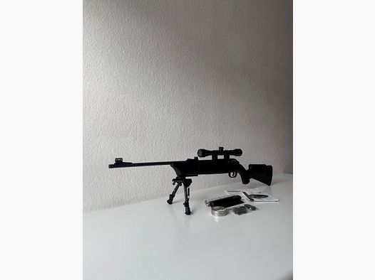 Hämmerli 850 AirMagnum + stand + scope + silencer