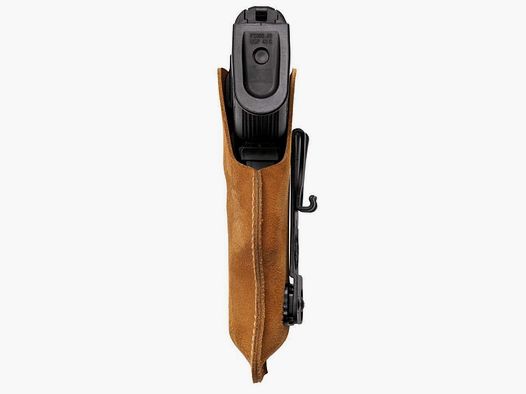 Innenbundholster aus Wildleder, mit J-Haken-Clip Walther PPK, Reck PK 800, ERMA EGP 75(S)/715/790,Röhm RG 800/100-Rechtshänder