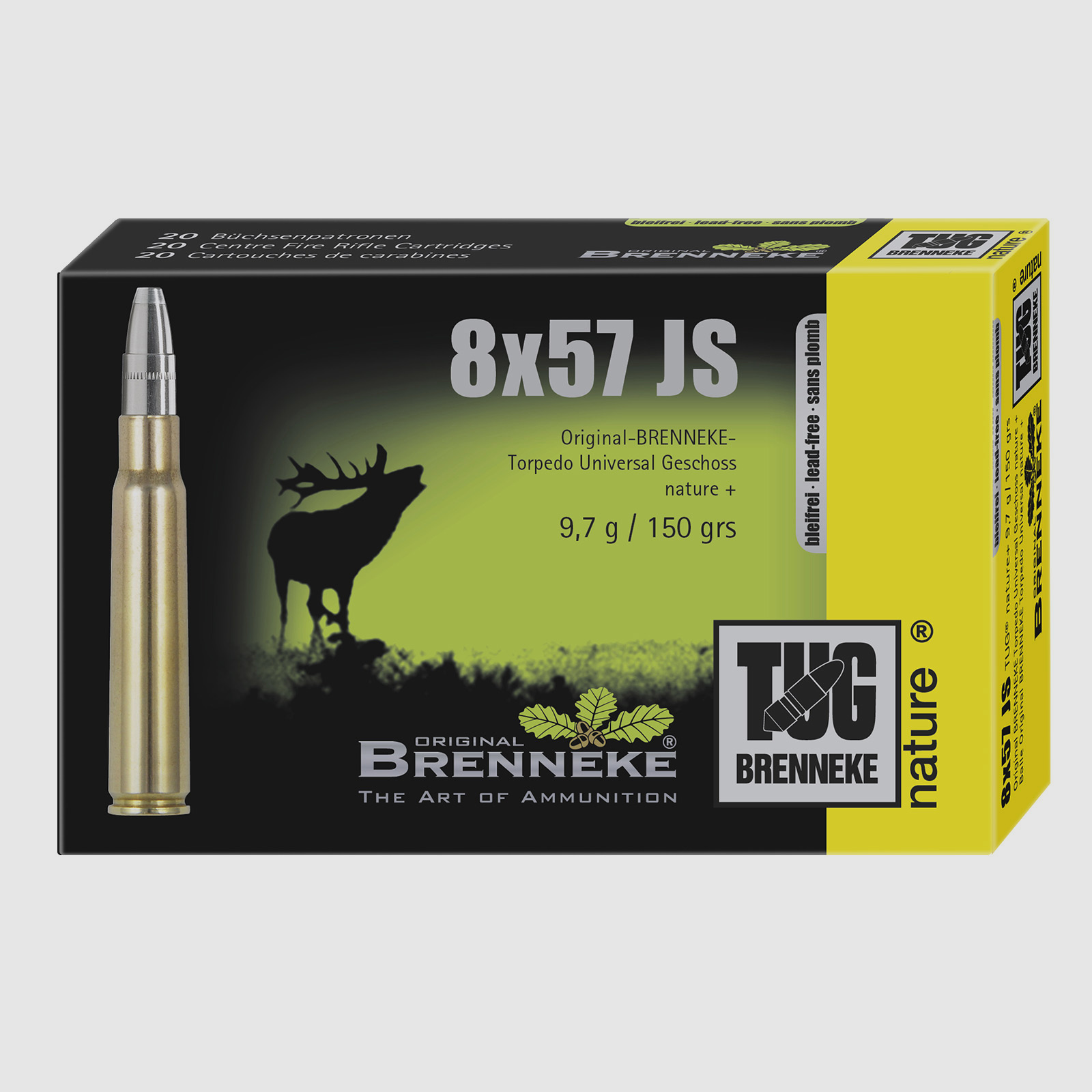 Brenneke 8x57IS TUG Nature+ 20 colpi 150gr