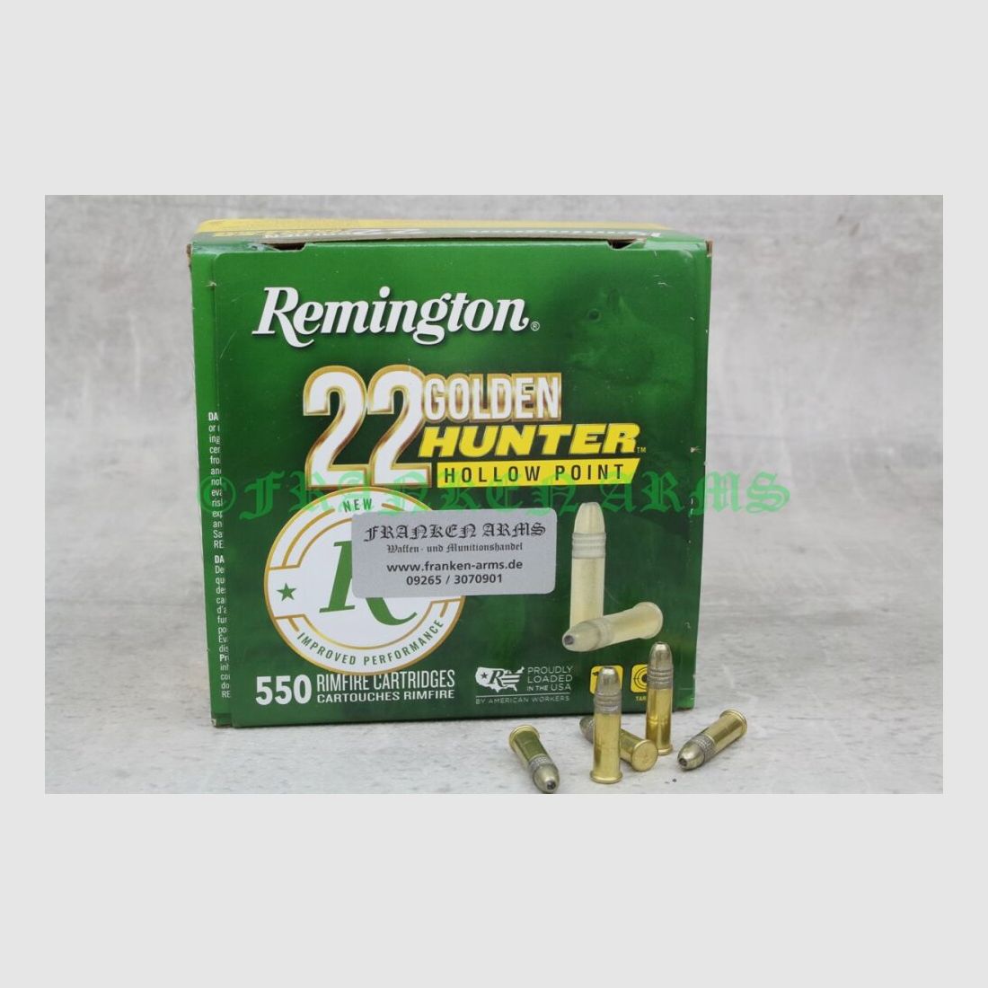 Remington Golden Hunter .22lr Plated HP 40gr. 2,6g 550 pezzi