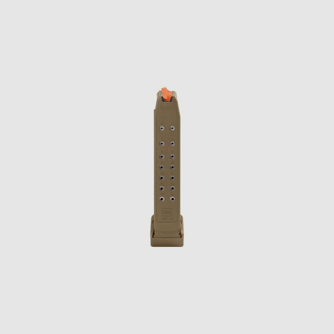 Glock Magazin G19X+2 9mm Para 19 Schuss Zubringer Orange, Bild 2 von 2