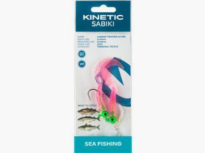 KINETIC LOADED TWISTER UV RIG #2/0 PINK GLITTER