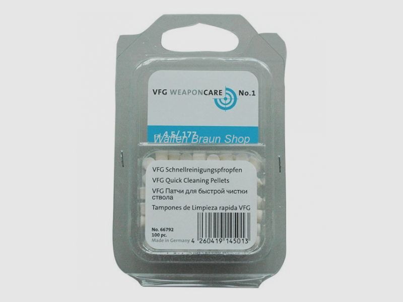 VFG-Schnellreinigungspfropfen, No. 66792, Kal. 4,5 mm