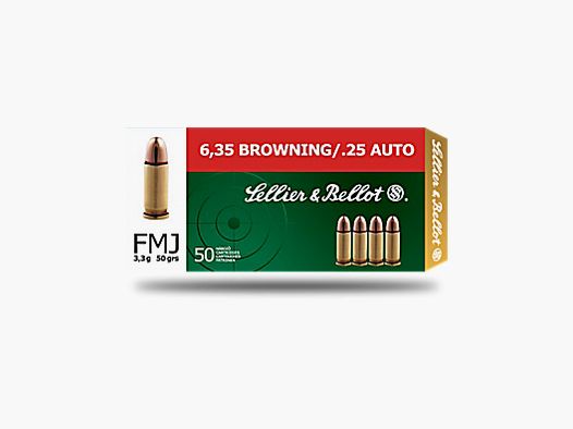 Sellier & Bellot 6,35 Browning FMJ 50 gr (x50)