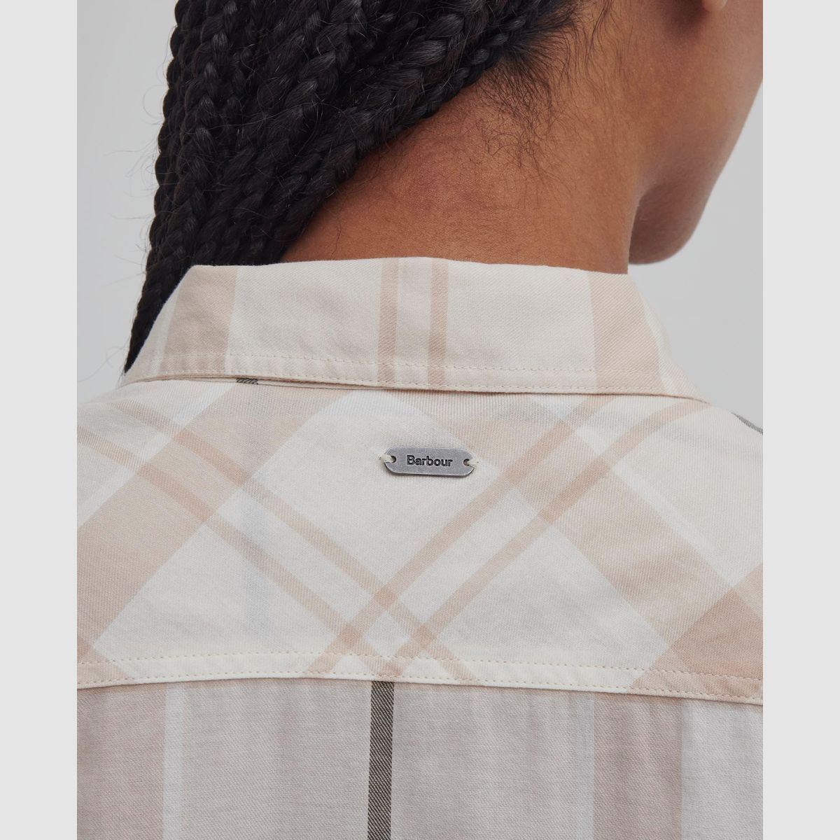 BARBOUR Chemise Bredon Blanc d'hiver/Tartan Loden