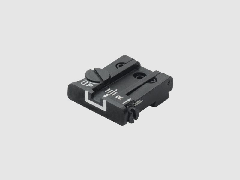 LPA TPU32GL18 mira micrométrica ajustable para pistolas Glock – Contorno Blanco