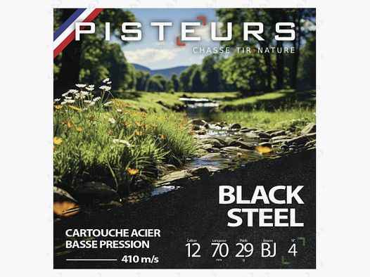 Stahl-Schrotpatronen PISTEURS BLACK STEEL BP Kaliber 12/70